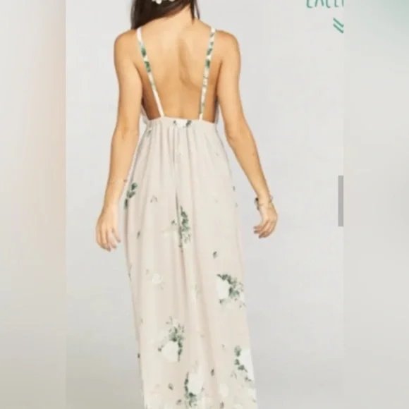 Show Me Your MuMu Beige Floral Maxi Dress - Picture 3 of 5